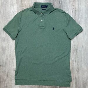 Polo Ralph Lauren Pima Soft Touch Men's Mesh Polo Shirt Green Mens size S Cotton